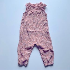 baby girl pink floral onesie 9-12m